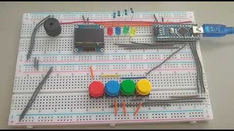 Simon game using an Arduino Nano.