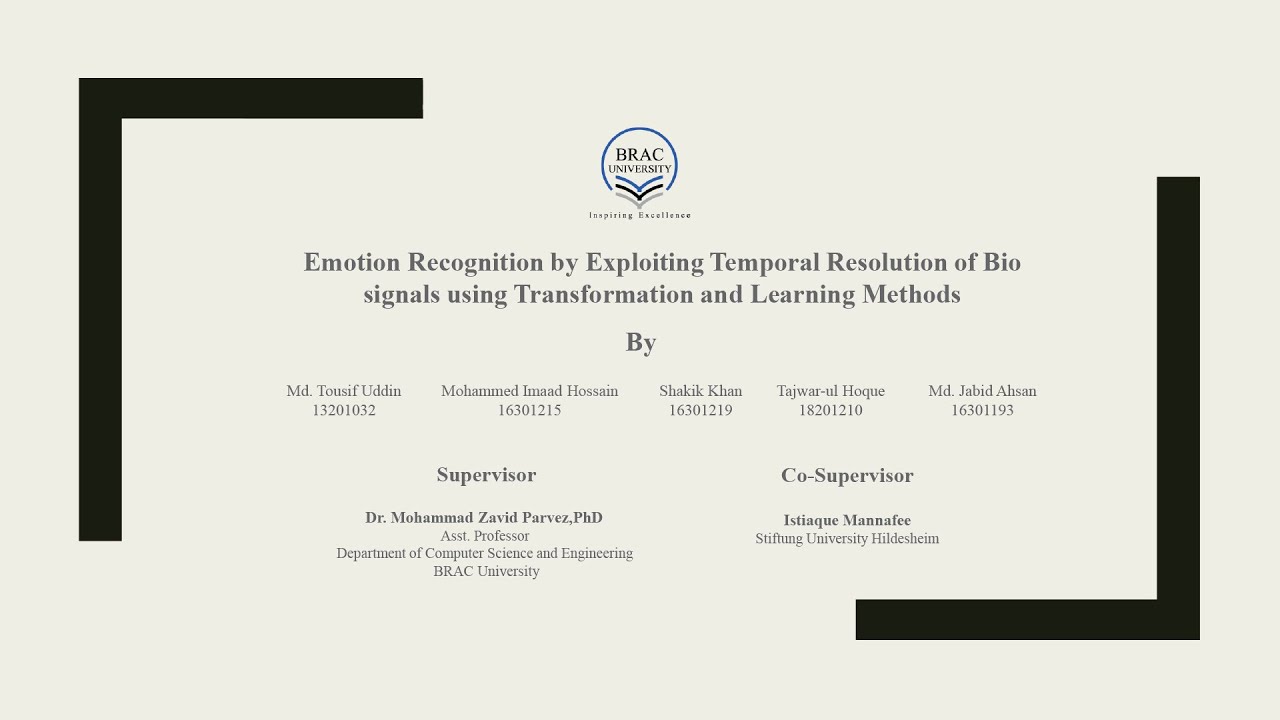 Emotion Recognition by Exploiting Temporal Resolution of EEG using Transformation & Learning Methods