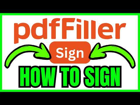 How To SIGN On PDFfiller (QUICK & EASY) 2026
