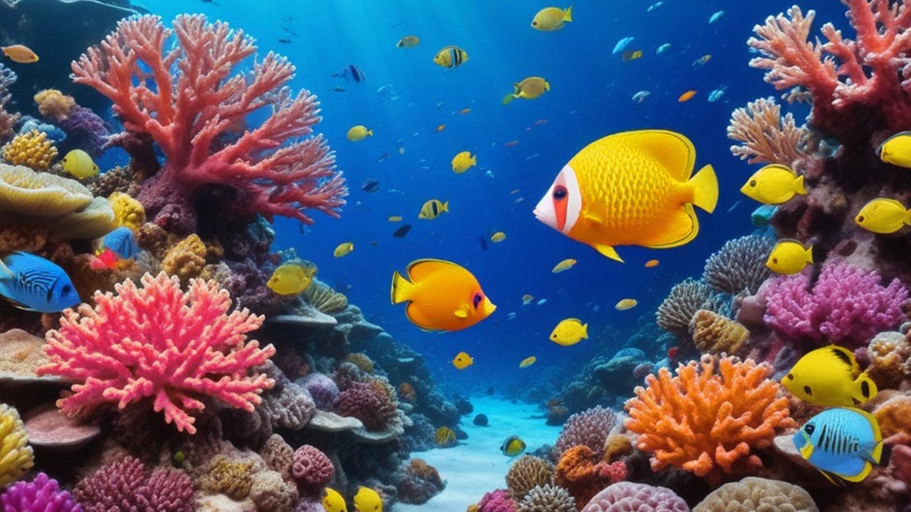 AQUARIUM VIRTUEL n°11 et musique douce, relaxante, zen Poissons de