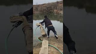 Farm Pond Turbulator Demo | Tractor-Towed Water Pusher for Fish Pond Aeration