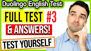 FULL Duolingo English Test & ANSWERS #3 - Duolingo English Test Practice