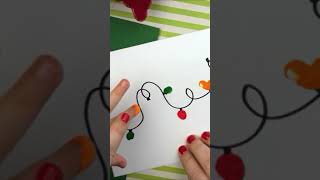 Fingerprint Christmas Lights #DIY #Crafts