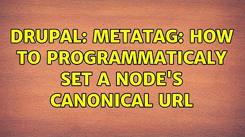 Drupal: Metatag: How to programmaticaly set a node
