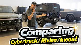 Tesla Cybertruck vs Rivian R1T vs Ineos Grenadier SUV - Which We Choose?! Comparison of What We Like