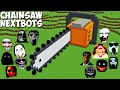 SURVIVAL GIANT CHAINSAW BASE JEFF THE KILLER and SCARY NEXTBOTS in Minecraft Gameplay - Coffin Meme
