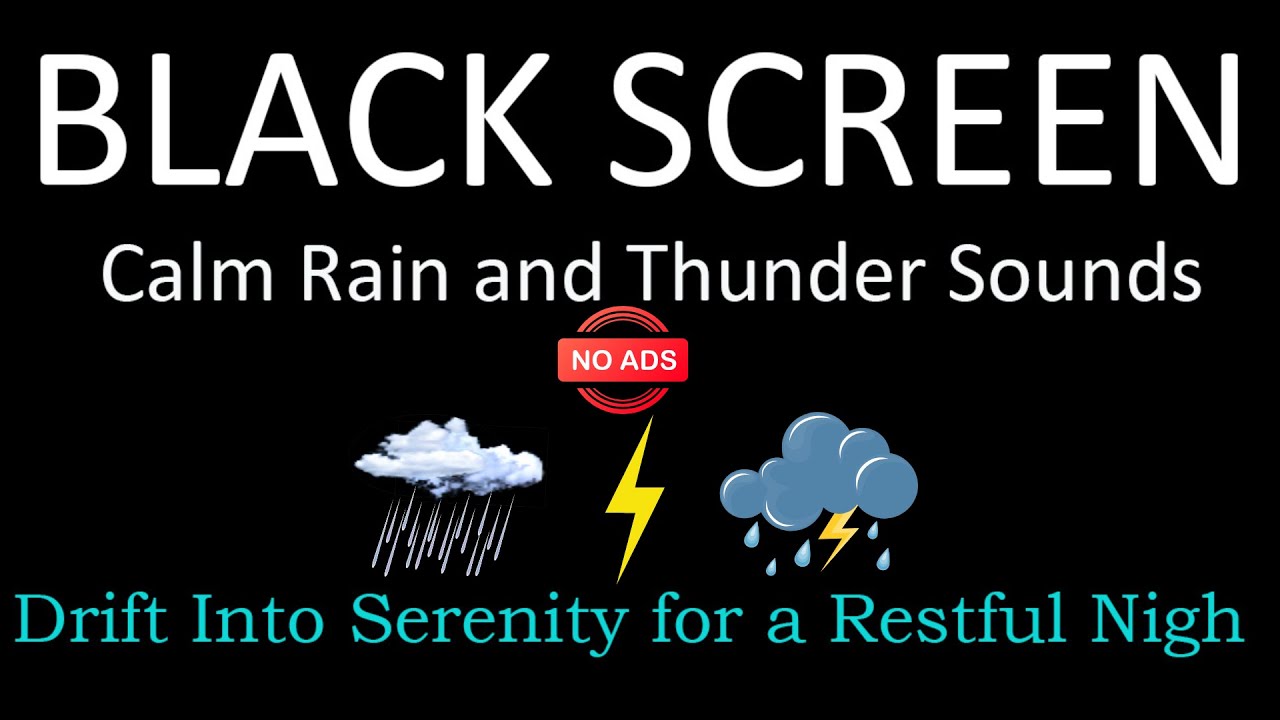 Night HEAVY Rain and PURE Thunder | Overcome Stress to Sleep Instantly ...