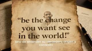 Gandhi - "Sé el cambio que quieres ver en el mundo" Una Cita Errónea?
