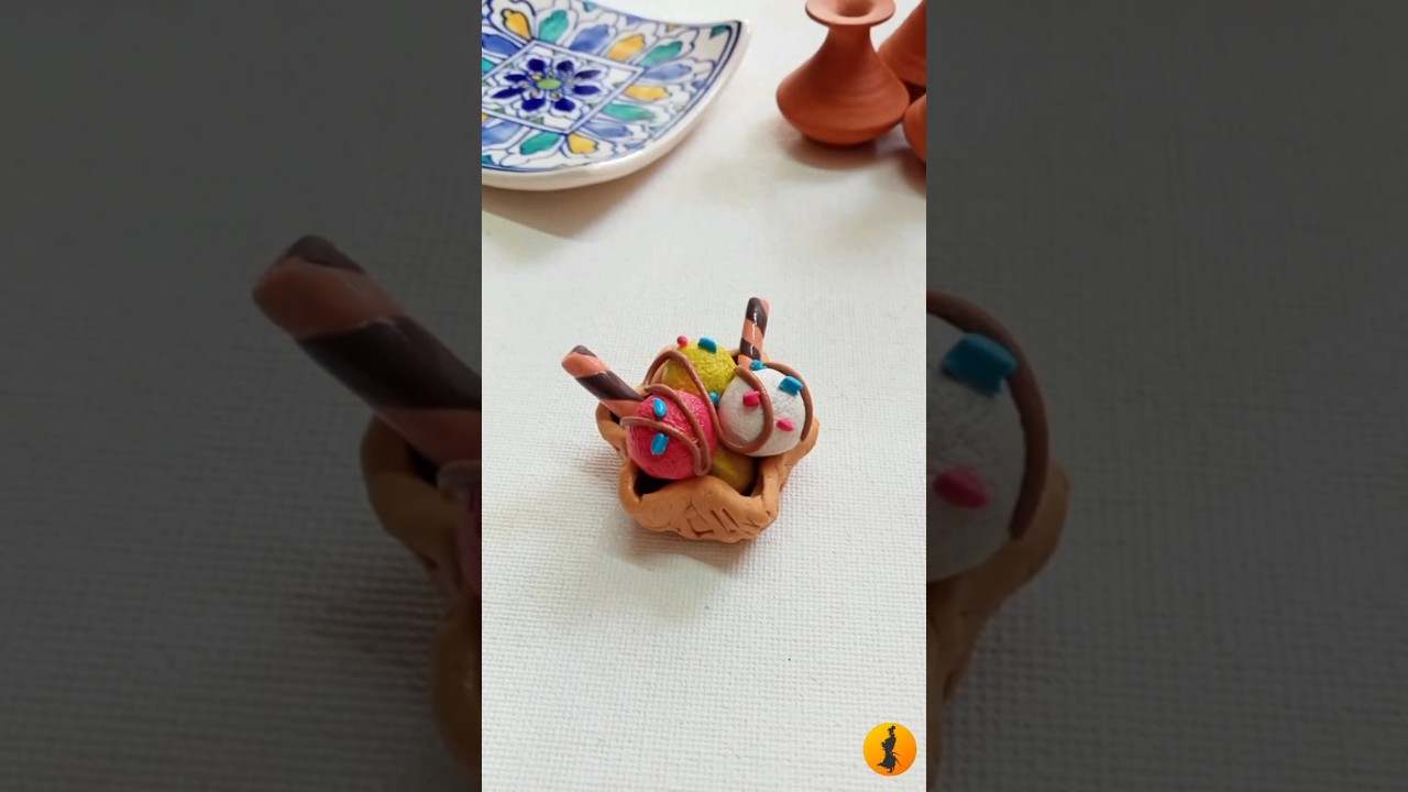 DIY Clay modelling ice cream | Polymer clay ideas 