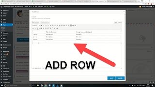 WordPress Avada Theme Table Add Rows Tutorial