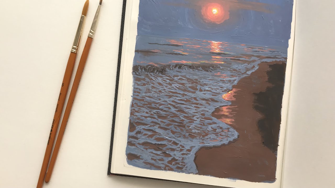 silent sea acrylic painting YouTube