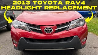 2013-2015 Toyota RAV4 headlights replacement.