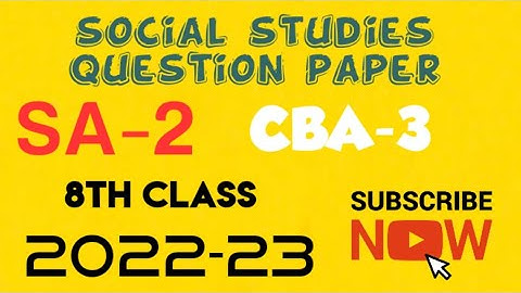 8th class CBA-3 SA-2 Social studies Question paper 2022-23💯💯 cba question paper