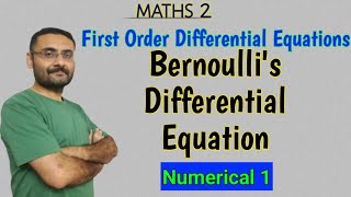 Bernoulli's Differential Equation | Reducible to linear Differential Equation | Problem 1 | Maths