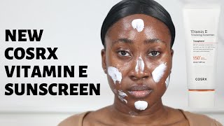 COSRX VITAMIN E VITALIZING SUNSCREEN SPF 50+ REVIEW ON DARK SKIN