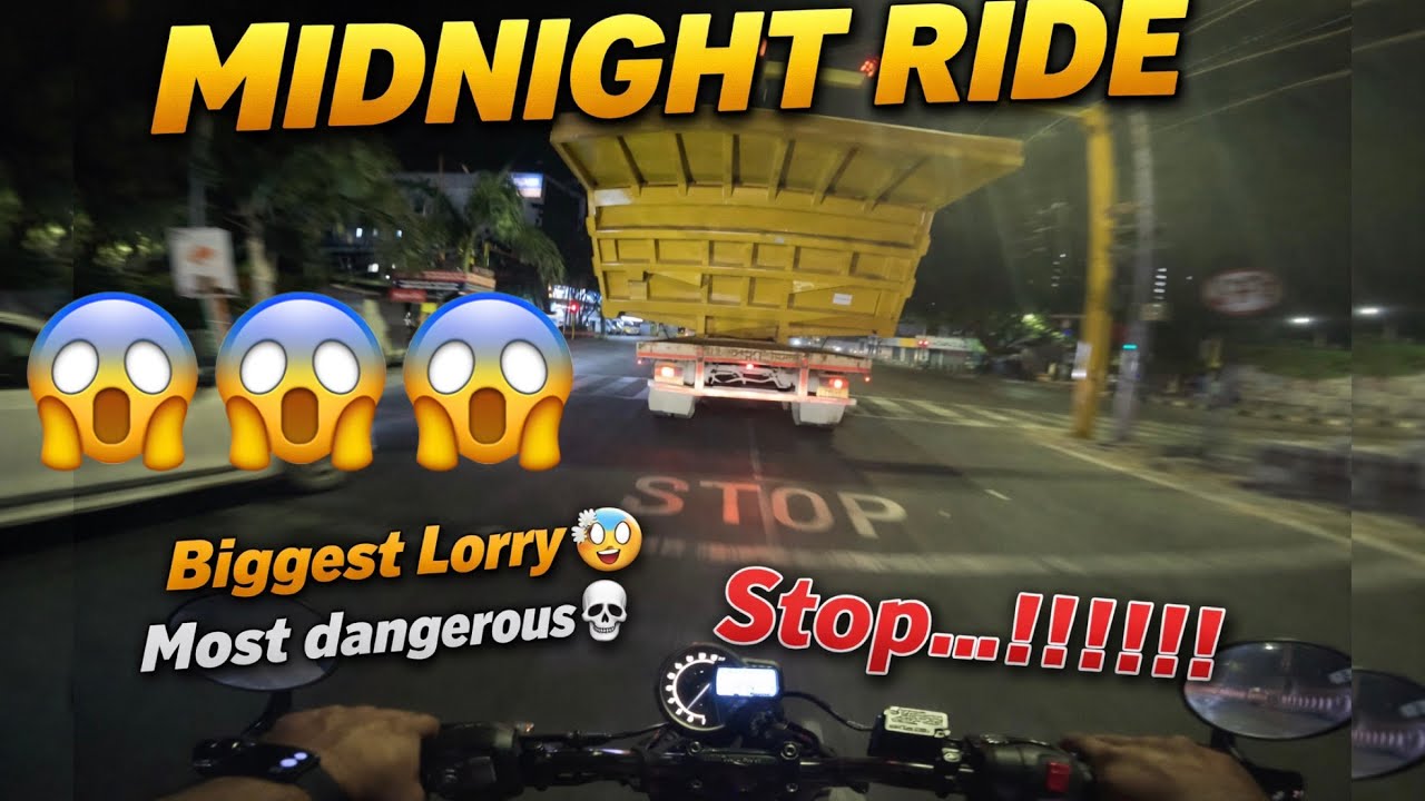 Triumph Speed 400 - Midnight Ride🏍️ | Biggest Lorry 🚛 | Feel the Raw Exhaust Sound 🔉🔊 |Food Street 🍔
