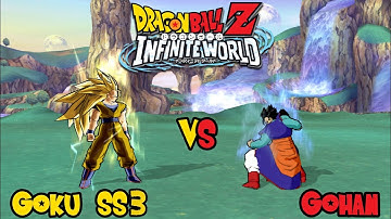 [Request] Goku SS3 Vs. Ultimate Gohan (CPU BATTLE) DBZ - INFINITE WORLD