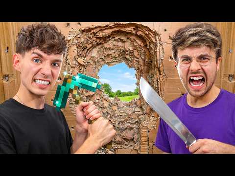Aus 100 Schichten PAPPE Ausbrechen! Wer ist Schneller?
