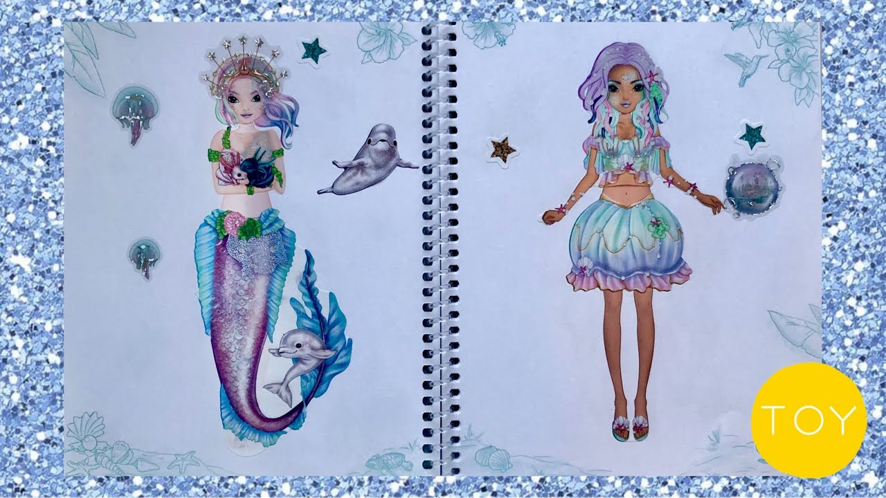 Mermaid dress me up stickerPart 1 Top model sticker book 