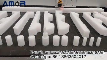 PU Foam Cutting with CNC Oscillating Knife Cutting Machine