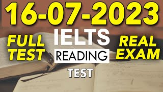 IELTS READING PRACTICE TEST 2023 WITH ANSWER | 16.07.2023