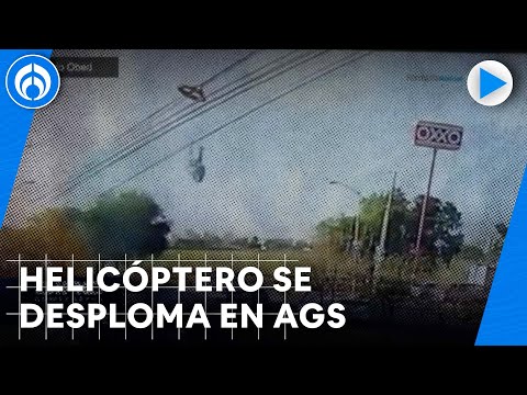 Así se desplomó helicóptero donde viajaba el secretario de seguridad de Aguascalientes