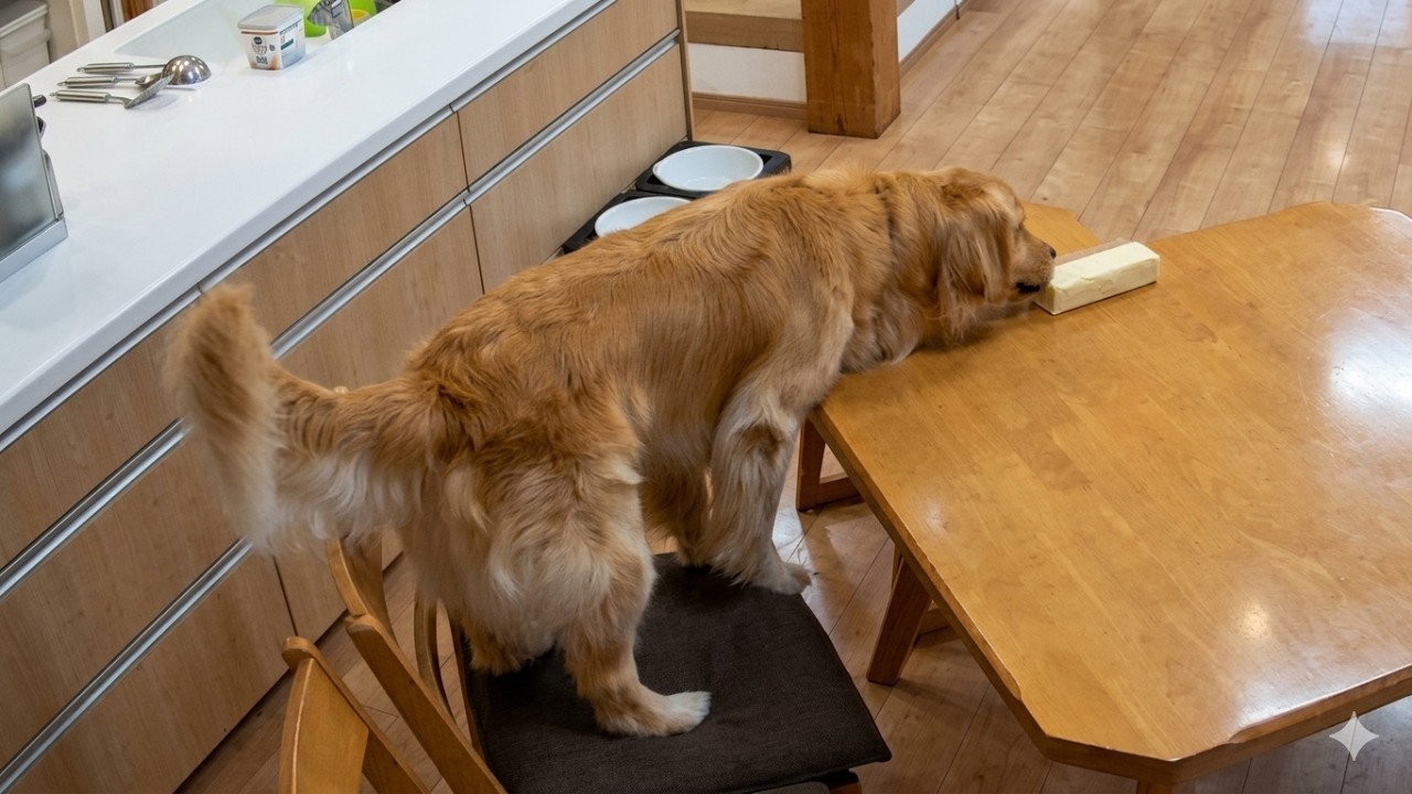 Caught on CCTV! Golden Retriever working hard to help [Golden