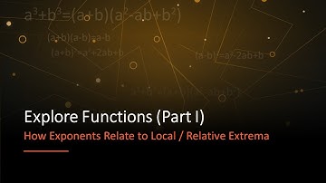 Exploration of Functions I - Concept: Polynomial Degree and Local/Relative Extrema