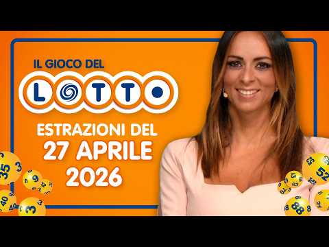 Video Estrazione in diretta del Gioco del Lotto e del Simbolotto di Lunedì 27 Aprile 2026