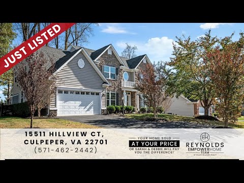 15511 Hillview Court, Culpeper, VA home video tour