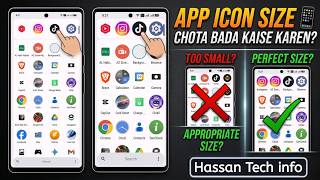 Mobile apps icon chota bada kaise karen l How to change icon size in any mobile