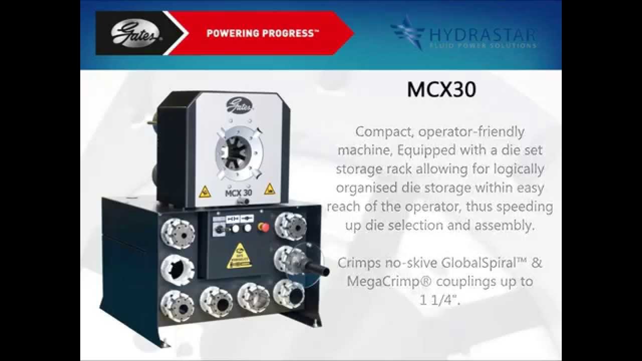 Gates Hydraulic MCX30 Hose Crimping Machine YouTube