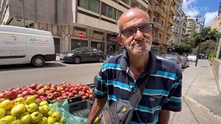 Abu Ali Barakat selling fruits/vegetables in Beirut for 50 years أبو علي بركات تاجر خضار منذ ٥٠ سنة