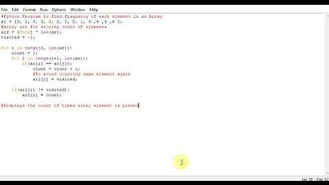 Python Program to find frequency of each element in an Array