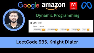 Solving LeetCode 935  Knight Dialer | Recursion with Memorization | Google
