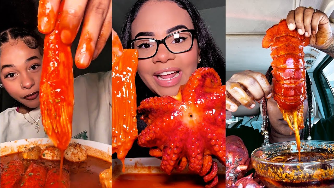YUMMY Foods Mukbang | Octopus, Imitation Crab, Cheezy Onion Boil, Lobster, and More TikTok Eats!