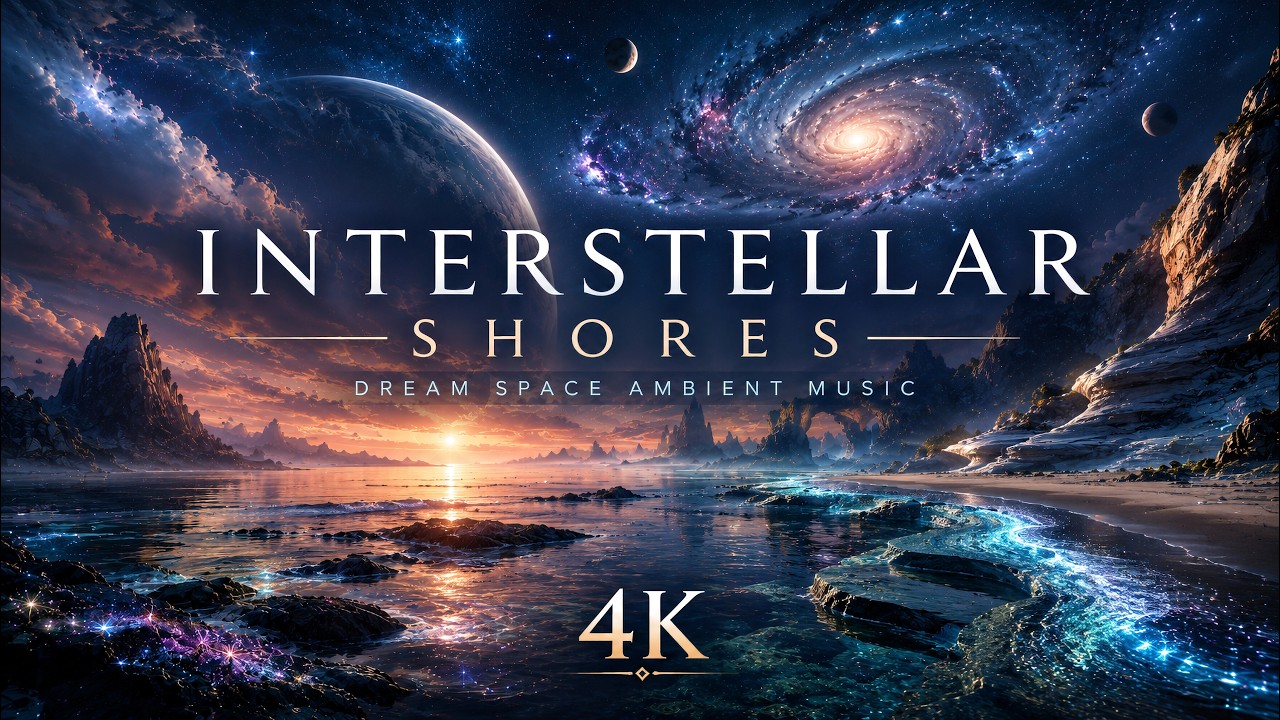 Interstellar Shores | Dream Space Ambient Music Journey Through Cosmic Landscapes | 4K