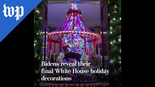 Bidens reveal their final White House holiday decorations
