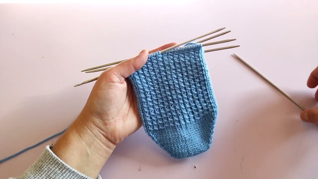 Baştan sona beş şiş patik modeli