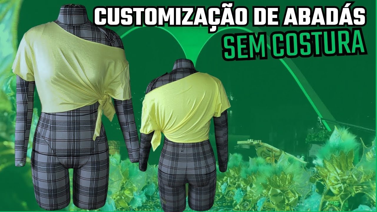 Customização fácil de Abadá sem costura, um ombro só. - YouTube
