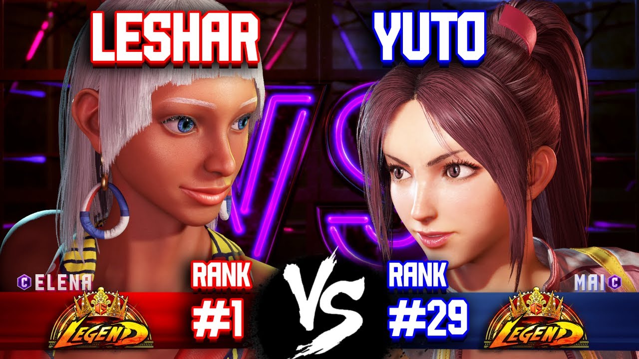 SF6 ▰ LESHAR (#1 Rank Elena) vs YUTO (Mai) ▰ Street Fighter 6 Replays
