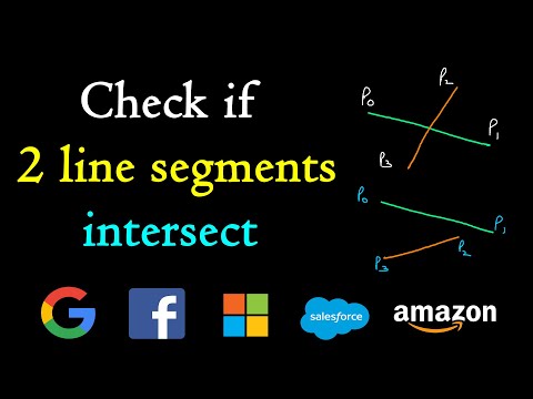 Video: How To Find The Intersection Point Of Line Segments