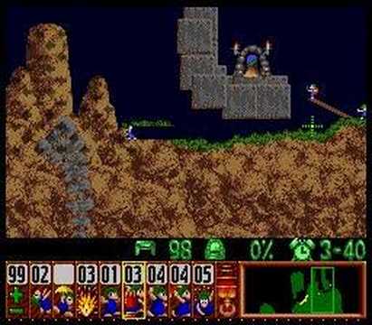 Lemmings - Tricky Level 27 Solution