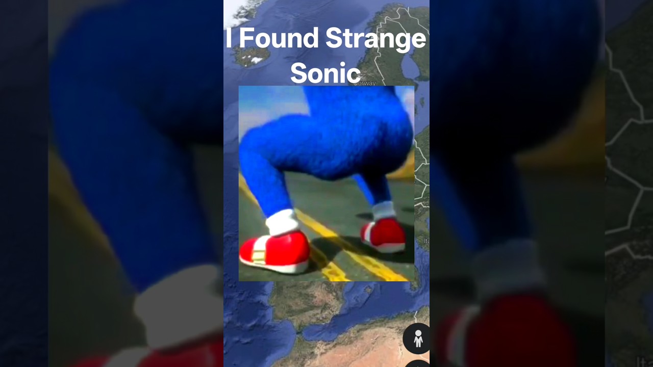 ⁣🤯😶‍🌫️I Found Strange Sonic on google map🗺️#shots #reel #trending #viral #googleearth #map #funny