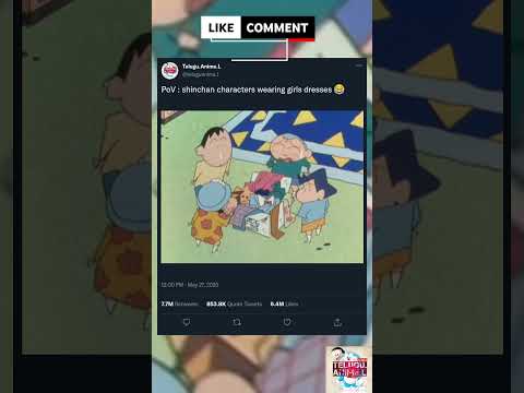 PoV : shinchan characters wearing girls dresses 🤣  #shortvideo#shinchan#telugucomedy