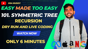 101. Symmetric Tree | Dry Run and Live Coding | C++ | Dsa buddy | Recursion Leap of faith