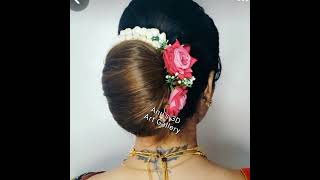 Latest Hair bun  design #Jewellery Jasmine 🌺 flowers # collection# designs#2024 shorts #shorts