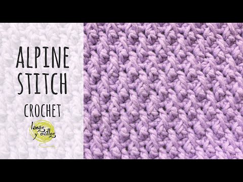 HOW TO CROCHET ALPINE STITCH | Lanas y Ovillos in English