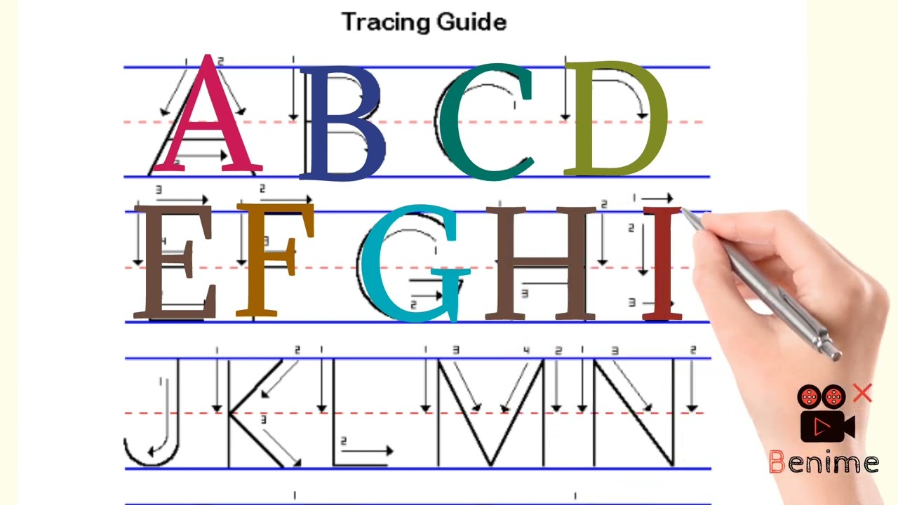 how to write ABCD alphabet|tracing ABCD|Practicing worksheet for kids
