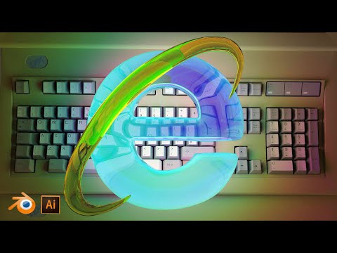 Y2K GLOWY LOGO BLENDER  TUTORIAL